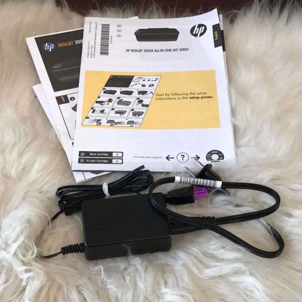 NEW OEM HP Original power supply cord HP Deskjet 3050A All in One J611 printer